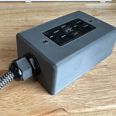 Hộp điện nối dài kiêm ổ cắm USB-C và USB-A