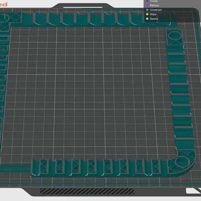 Bambu Lab X1C - Giá đỡ kính trên có lỗ thông hơi và hỗ trợ nam châm