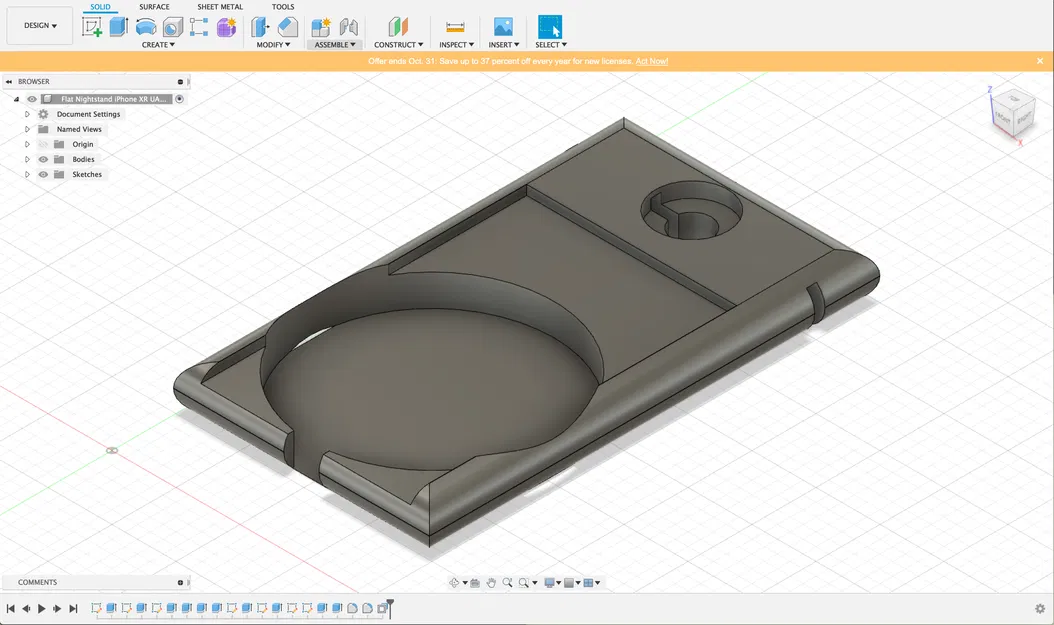 Đế sạc đêm tối giản cho iPhone XR (ốp UAG) và Apple Watch - Image 3