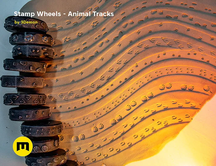 Bánh Xe Tạo Họa Tiết - Dấu Chân Sói - Image 4