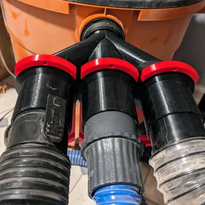 Bộ chia 2 và 3 ngả có cửa van cho máy hút bụi 2 1/4" (Ridgid)