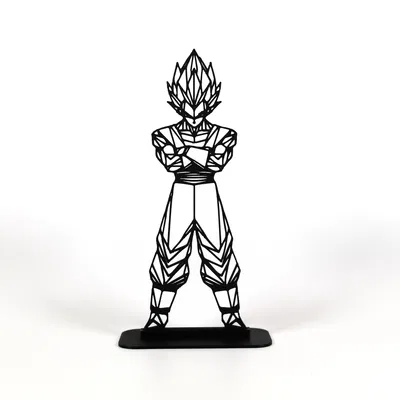 Vegeta Hình Học Low Poly