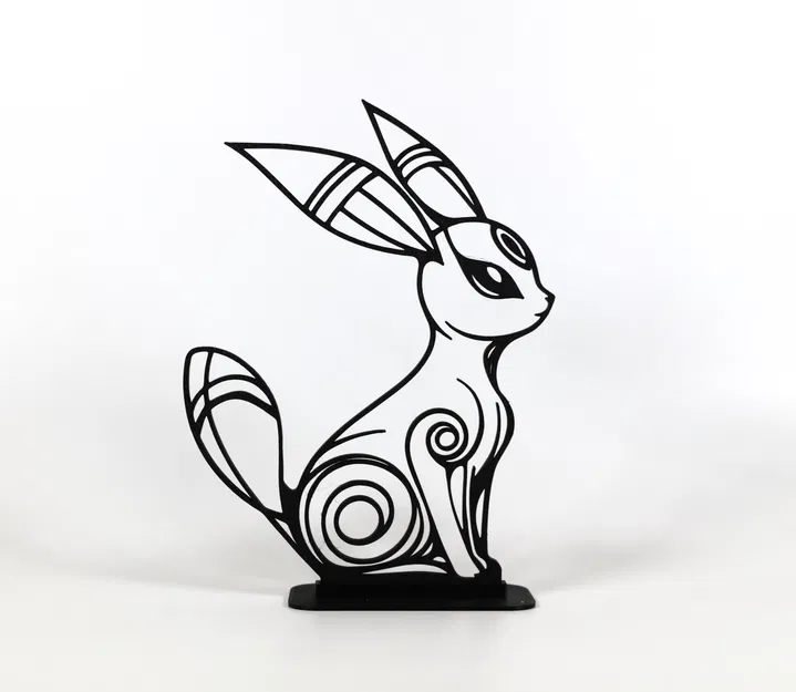 Nghệ Thuật Line Art Umbreon Bay Bổng - Image 1