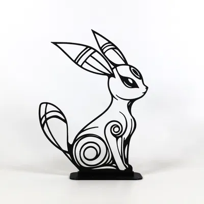 Nghệ Thuật Line Art Umbreon Bay Bổng