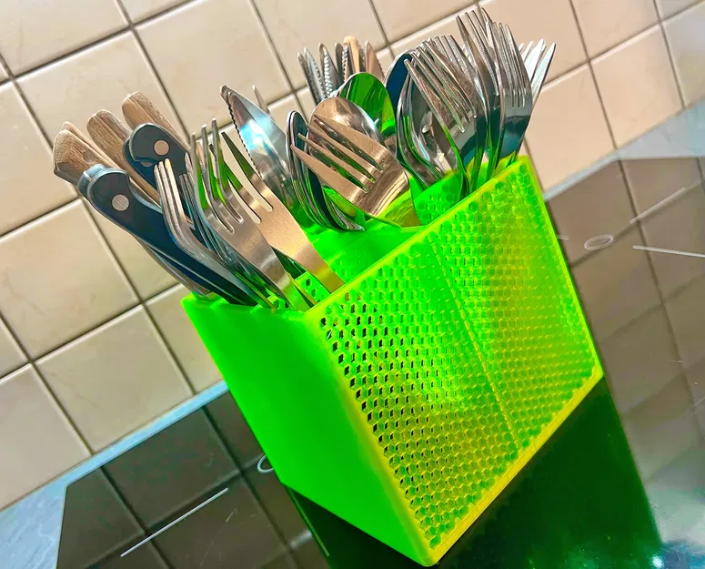 Khay Đựng Dao Dĩa Hoặc Ống Cắm Bút Kiểu Lục Giác - Image 2