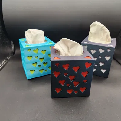 Vỏ Hộp Giấy Ăn Hình Trái Tim Valentine