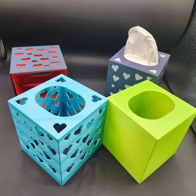 Vỏ Hộp Giấy Ăn Hình Trái Tim Valentine