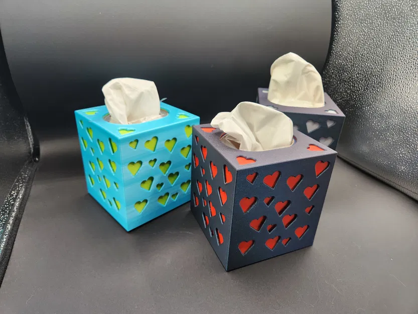 Vỏ Hộp Giấy Ăn Hình Trái Tim Valentine - Image 3