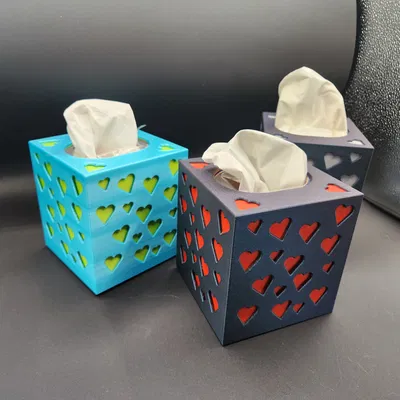 Vỏ Hộp Giấy Ăn Hình Trái Tim Valentine