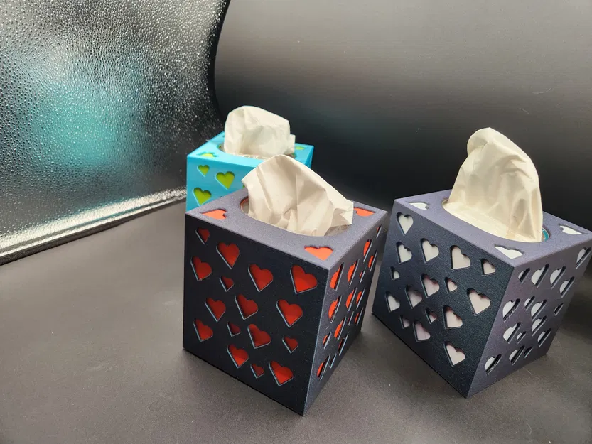 Vỏ Hộp Giấy Ăn Hình Trái Tim Valentine - Image 4