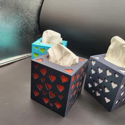 Vỏ Hộp Giấy Ăn Hình Trái Tim Valentine