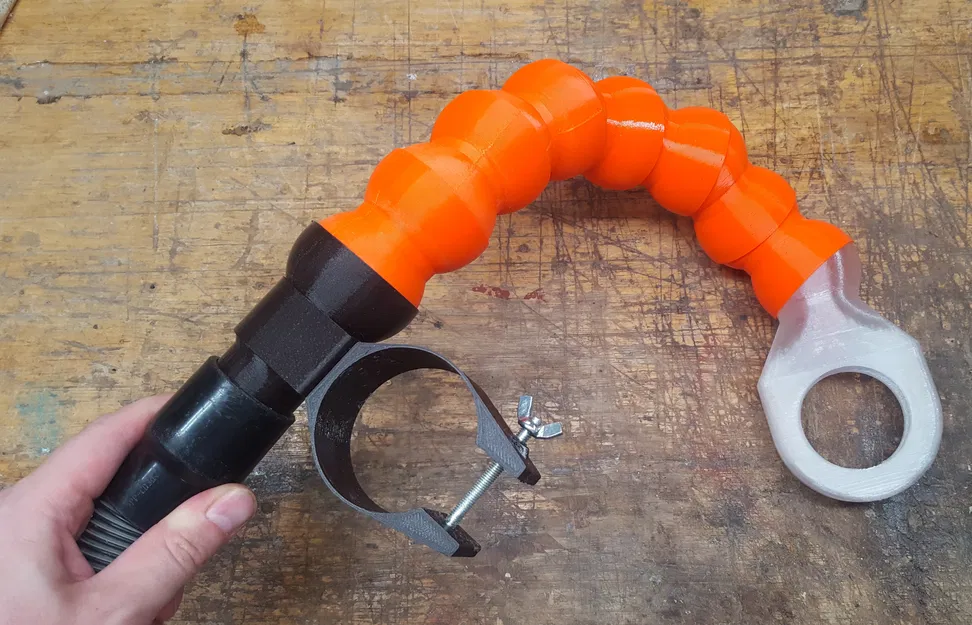 Ống hút bụi dạng khớp nối cho máy khoan bàn, thiết kế FreeCAD parametric - Image 2