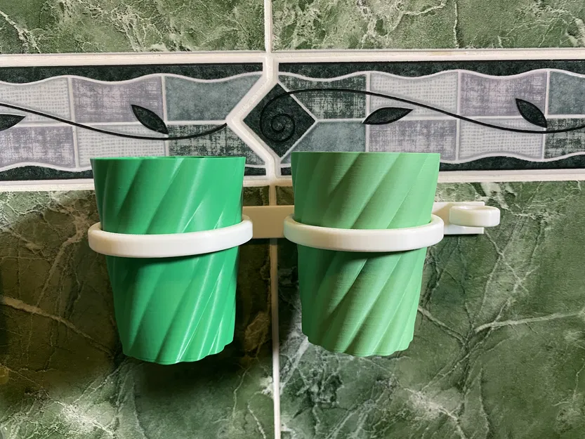 Giá Đựng Ly + Ly Cho Phòng Tắm - Image 2