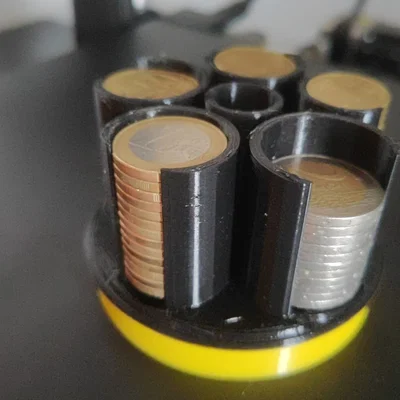 Hộp đựng tiền xu euro để bàn