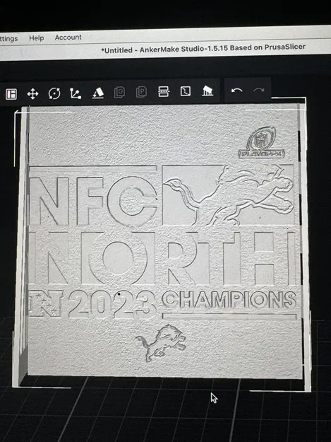 Mô hình Lithophane "Sư tử" mừng Playoff - Image 2