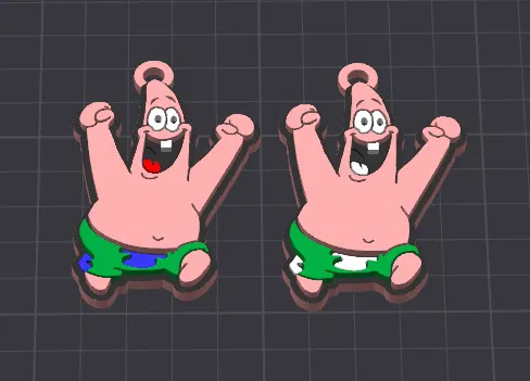 nhân vật hoạt hình -patrick bạn thân spongebob móc khóa / mặt dây chuyền - Image 1