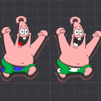 nhân vật hoạt hình -patrick bạn thân spongebob móc khóa / mặt dây chuyền