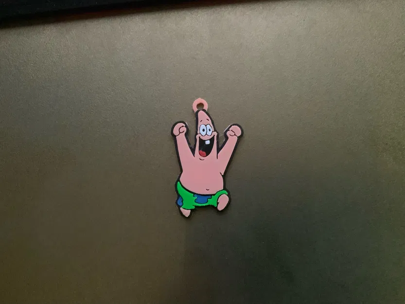 nhân vật hoạt hình -patrick bạn thân spongebob móc khóa / mặt dây chuyền - Image 2