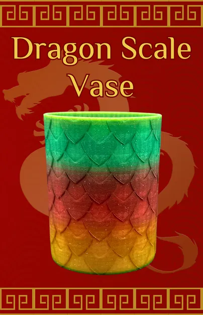 Bình cắm hoa họa tiết vảy rồng - Image 1