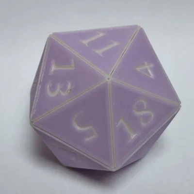 Xúc xắc D20 lấy cảm hứng từ Baldur's Gate 3, lắp ráp snap-fit - bản đổi màu filament
