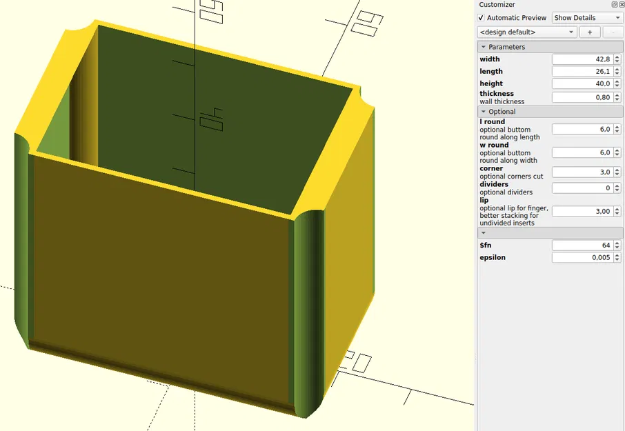Khay chia ngăn hộp đựng đồ dạng tham số (Parametric organizer box inserts) - Image 1