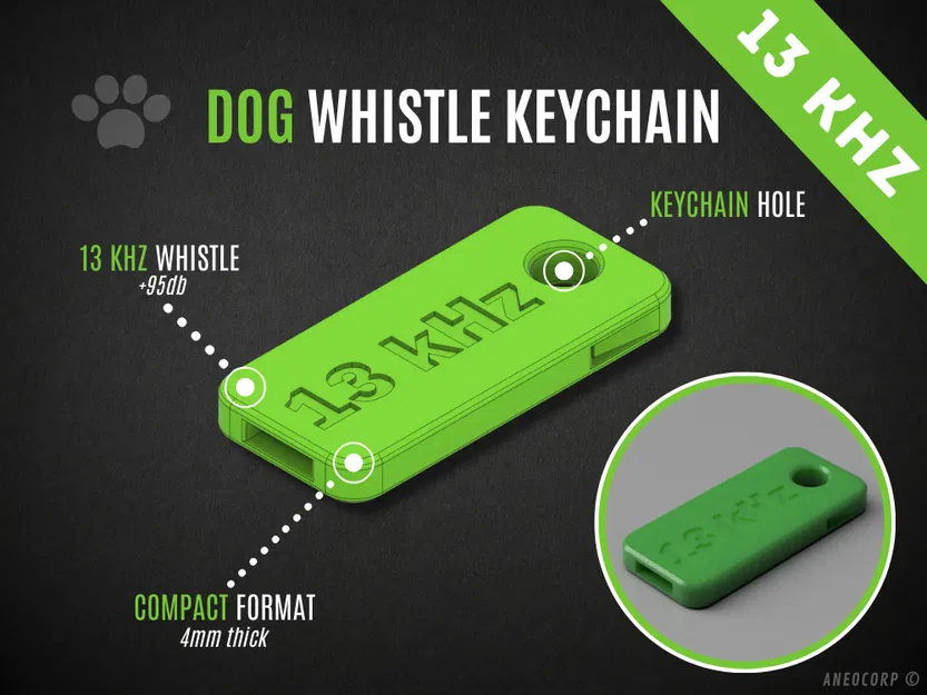 Móc Khóa Còi Dog Whistle - 13kHz - Image 1