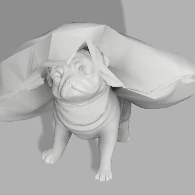 Chó Pug Nhìn Trộm Qua Gối