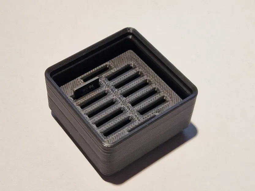 Hộp Đựng Thẻ Micro SD Xếp Chồng Gridfinity 1x1x3 - Image 2