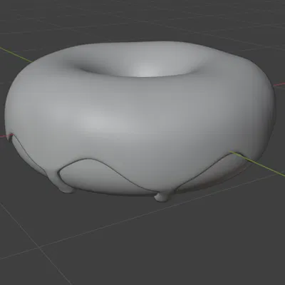 Mô hình bánh donut làm bằng Blender