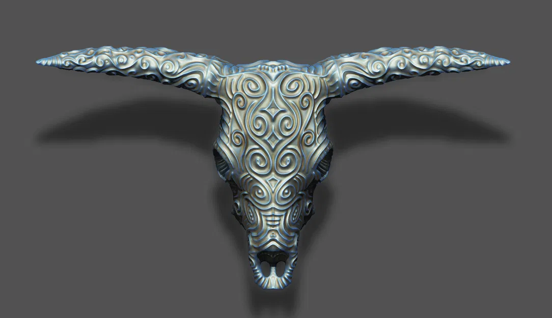 Đầu Lâu Bò Hoa Văn Tinh Xảo - Image 7