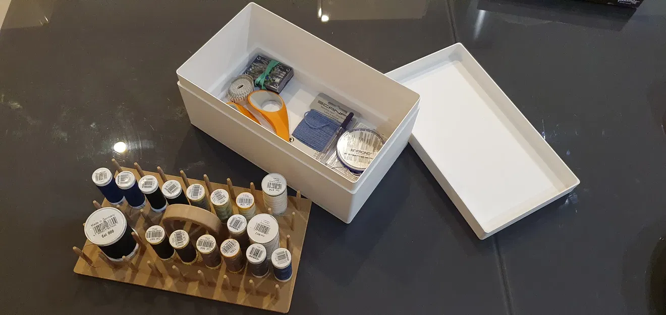 Hộp Đựng Chỉ May Có Ngăn Chứa Dưới - Image 2