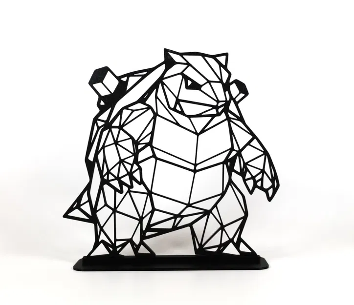 Rùa Chiến Thần Blastoise Hình Học Low Poly - Image 1