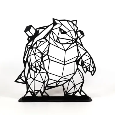 Rùa Chiến Thần Blastoise Hình Học Low Poly