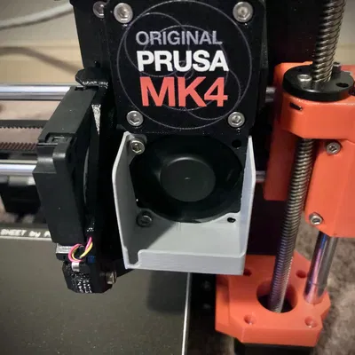 Tấm Che Quạt Đầu Nóng Cho Prusa MK4 - Loại Bỏ Gió Xoáy/Giật Tại Vòi Phun Do Quạt Đầu Nóng