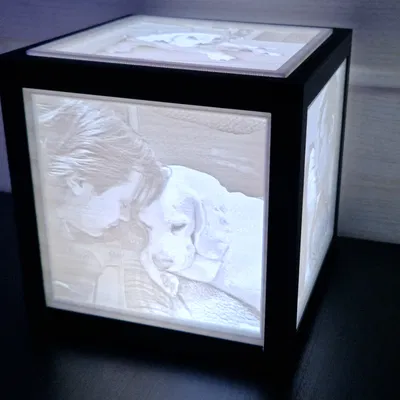 Hộp Đèn Litophane 5 Tấm - 140x140mm