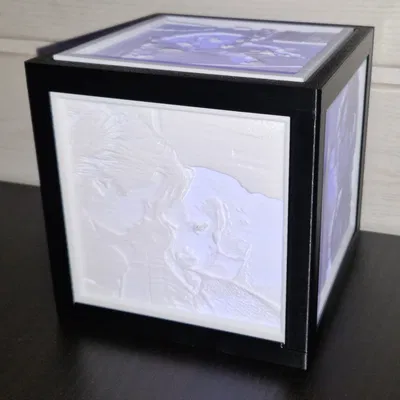 Hộp Đèn Litophane 5 Tấm - 140x140mm