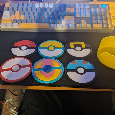 Đế lót ly Pokemon cho máy in không có đa màu