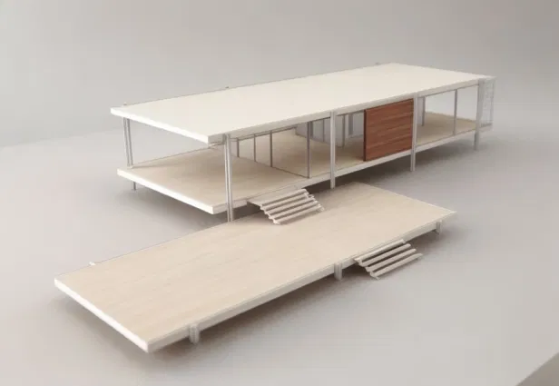Mô hình Casa Farnsworth - Mies Van der Rohe Tỉ lệ 1:75 - Image 1