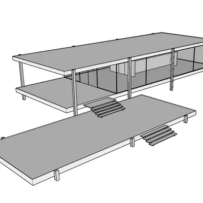 Mô hình Casa Farnsworth - Mies Van der Rohe Tỉ lệ 1:75
