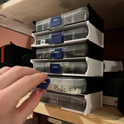 Kệ xếp chồng cho hộp đựng phụ tùng