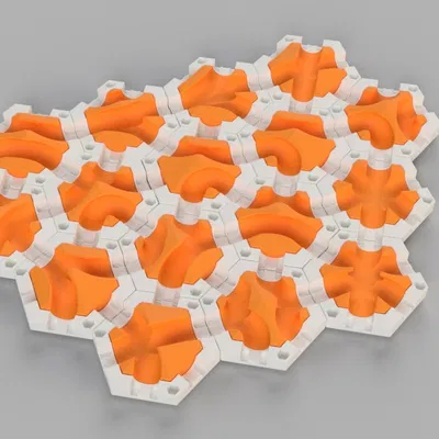 Đường đua bi - 16 loại insert khác nhau (tương thích Gravitrax bằng cách sử dụng ô cơ bản 6 lối ra của tôi)