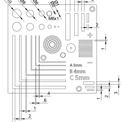 Mẫu kiểm tra độ phân giải và độ chính xác máy quét 3D