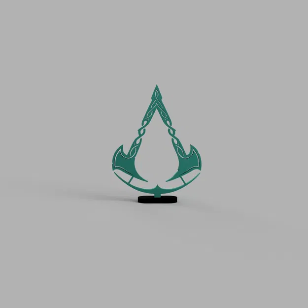 Logo Assassin's Creed Valhalla Có Đế - Mô Hình 3D - Image 1