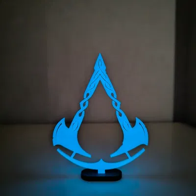 Logo Assassin's Creed Valhalla Có Đế - Mô Hình 3D