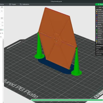 FAB365 Tie Fighter Outland (gấp lại) cánh cố định - Sửa đổi