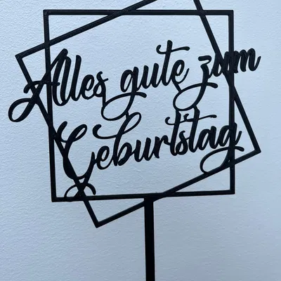 Chữ "Chúc mừng sinh nhật" - Móc trang trí bánh kem