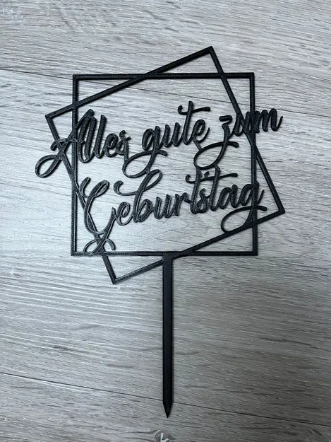 Chữ "Chúc mừng sinh nhật" - Móc trang trí bánh kem - Image 2