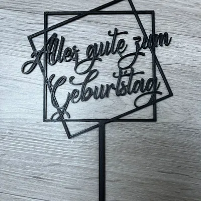 Chữ "Chúc mừng sinh nhật" - Móc trang trí bánh kem