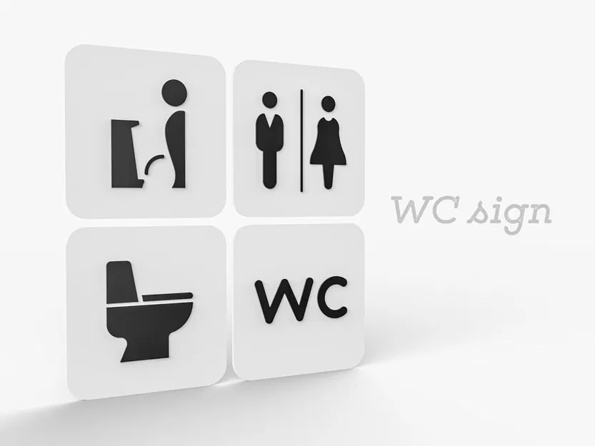 Biển báo nhà vệ sinh / Biểu tượng WC - Image 1