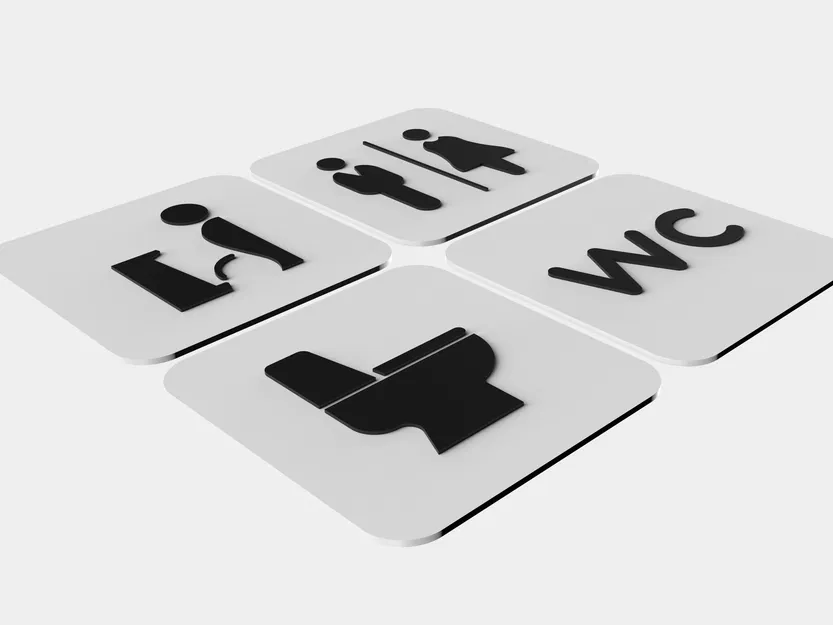 Biển báo nhà vệ sinh / Biểu tượng WC - Image 3